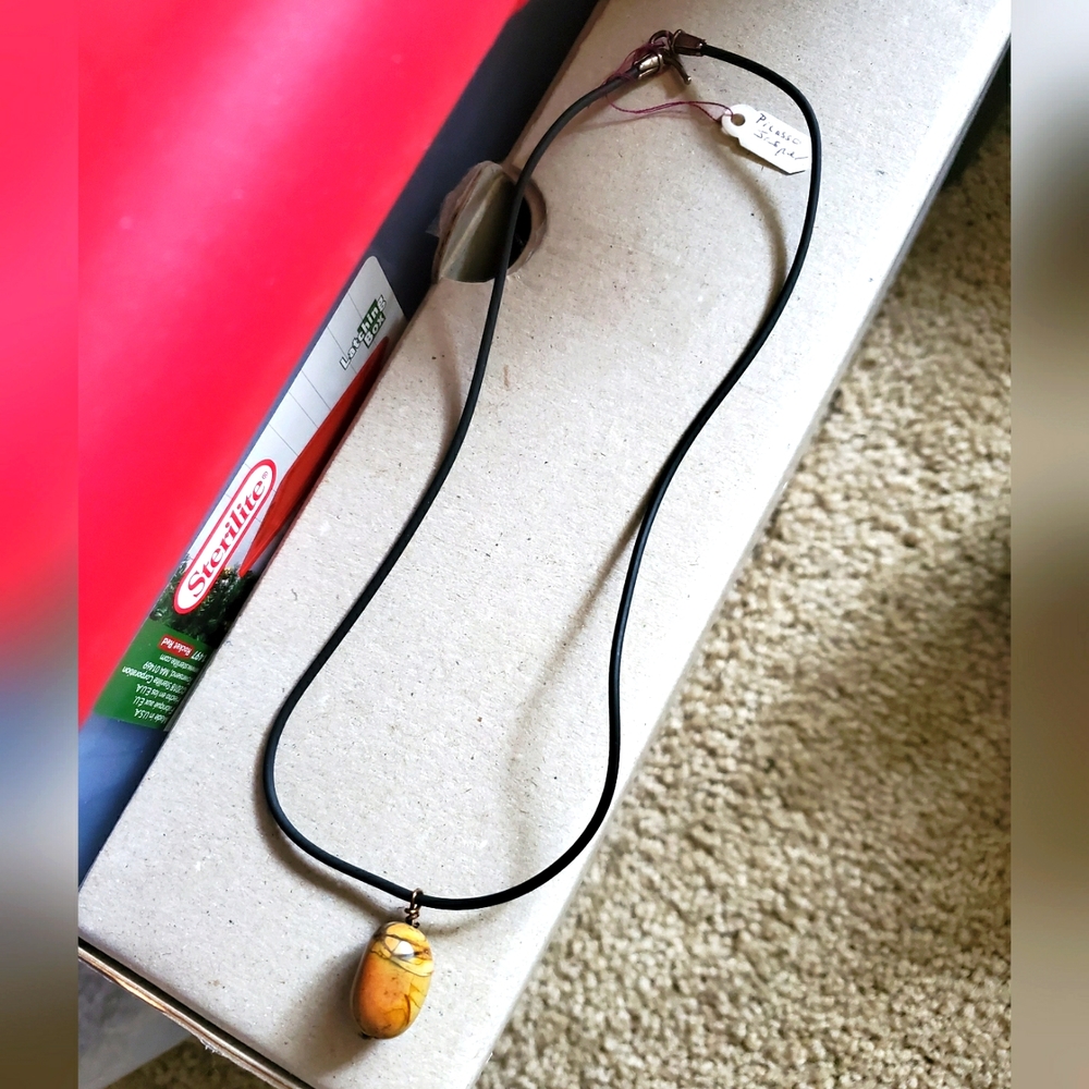 Jasper stone necklace